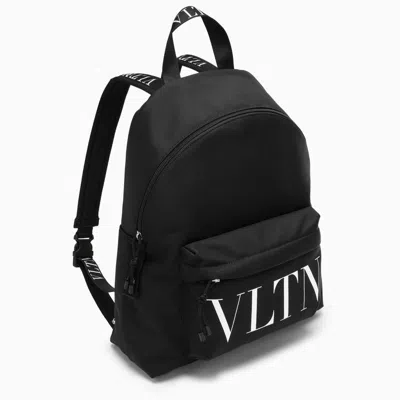 Shop Valentino Garavani Black/white Vltn Backpack