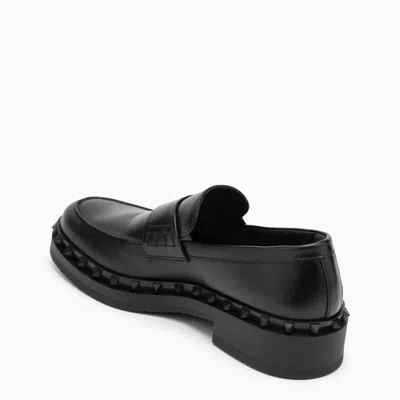 Shop Valentino Garavani M-way Rockstud Loafer In Black