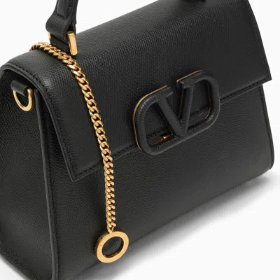 Shop Valentino Garavani Vsling Handbag In Garnet Calfskin In Black