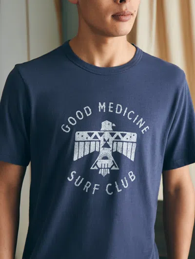 Shop Faherty Steven Paul Judd Good Medicine Surf Club T-shirt In Dune Navy