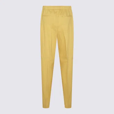 Shop Fabiana Filippi Green Linen Pants In Pistacchio