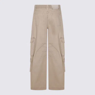 Shop Golden Goose Beige Cotton Pants In Trench Coat