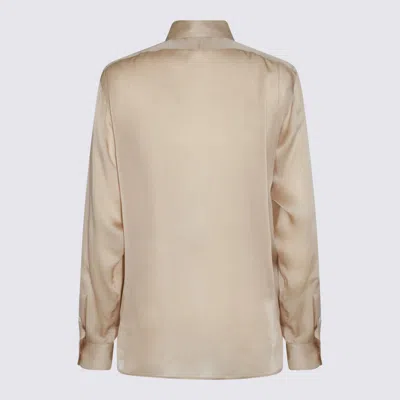 Shop Tom Ford Beige Silk Shirt In Soft Beige