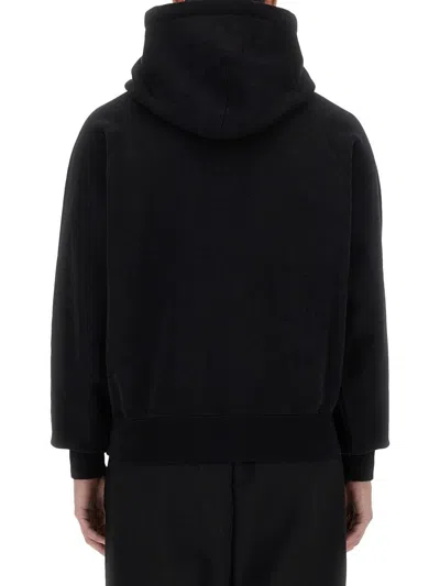 Shop Ami Alexandre Mattiussi Ami Paris Sweatshirt With Logo Embroidery Unisex In Black