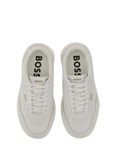 Shop Hugo Boss Boss Sneaker With Logo In White