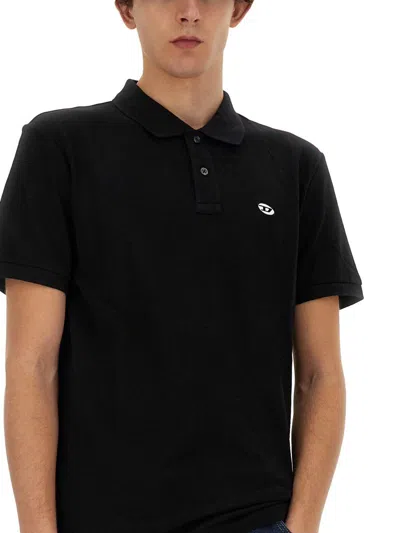 Shop Diesel "t-smith-doval-pj" Polo Shirt In Black