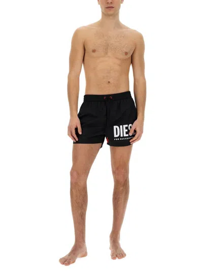 Shop Diesel Boxer Costume With Logo In Black