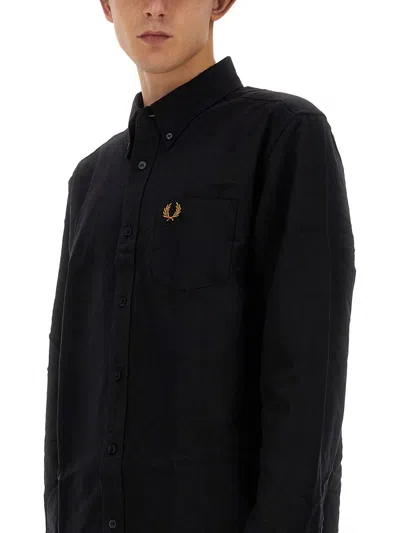 Shop Fred Perry Shirt With Logo In Black