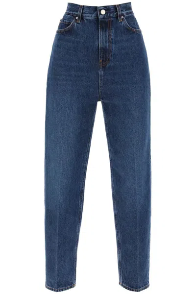 Shop Totême Toteme Tapered Jeans In Blue