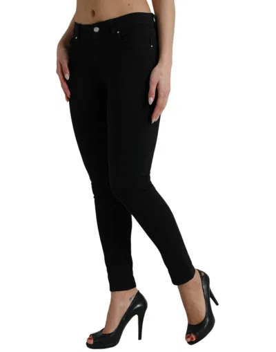Shop Dolce & Gabbana Black Cotton Stretch Denim Skinny Women's Jeans