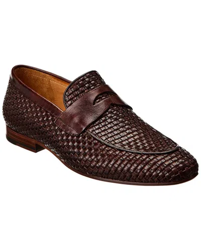 Shop Curatore Leather Penny Loafer In Brown