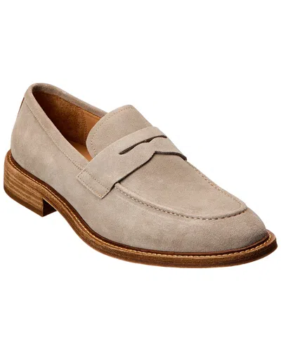 Shop Curatore Suede Penny Loafer In Grey