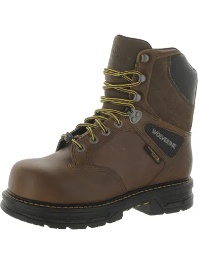Shop Wolverine Hellcat Mens Leather Ankle Work & Safety Boot In Brown