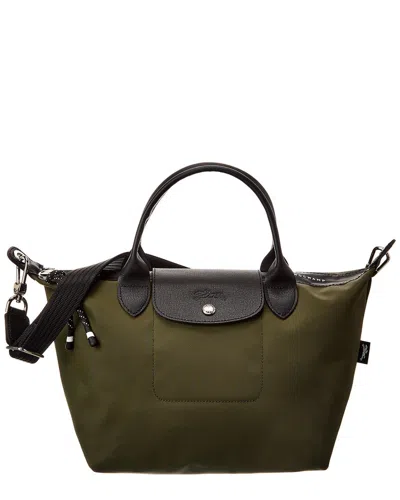 Shop Longchamp Le Pliage Energy Canvas Shoulder Bag In Green