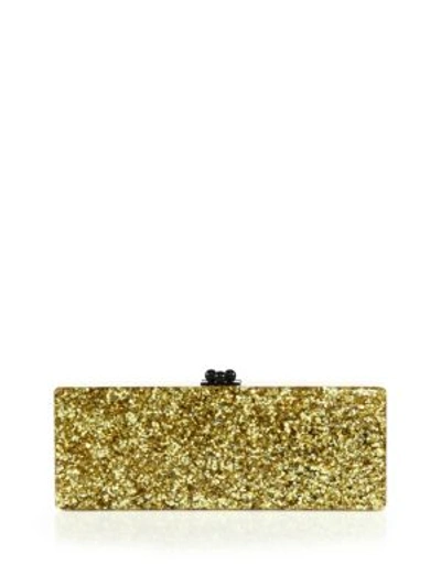 Shop Edie Parker Flavia Solid Clutch In Gold