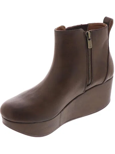 Shop Yellowbox Belin Womens Zipper Heels Ankle Boots In Brown