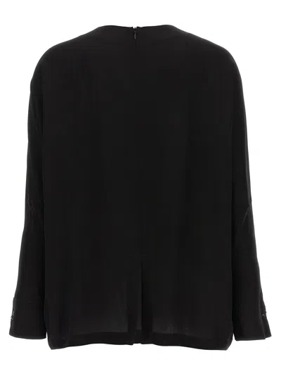 Shop Fabiana Filippi Cufflinks Detail Blouse Shirt, Blouse Black