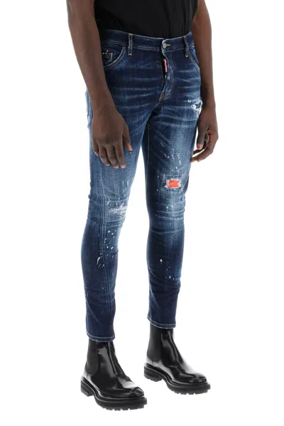 Shop Dsquared2 Dark Neon Splash Wash Sexy Twist Jeans