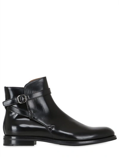 Shop Church's 20mm Brushed Leather Ankle Boots In Black