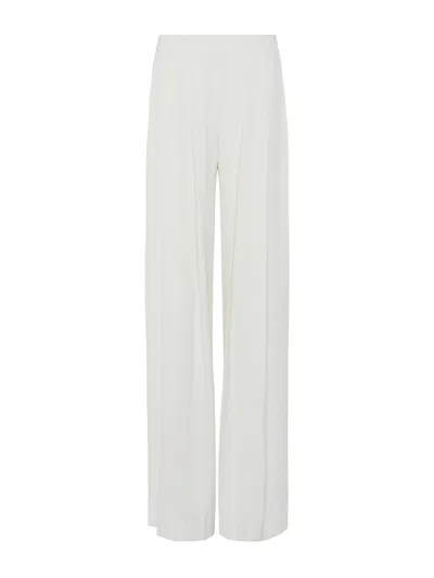 L'agence Nova Pleated Wide Leg Pants In Ivory
