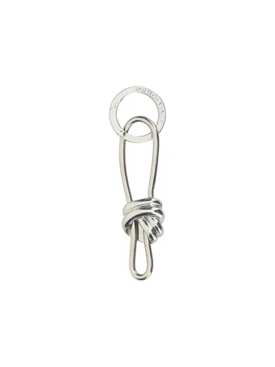 Shop Bottega Veneta Women Key Ring In Silver
