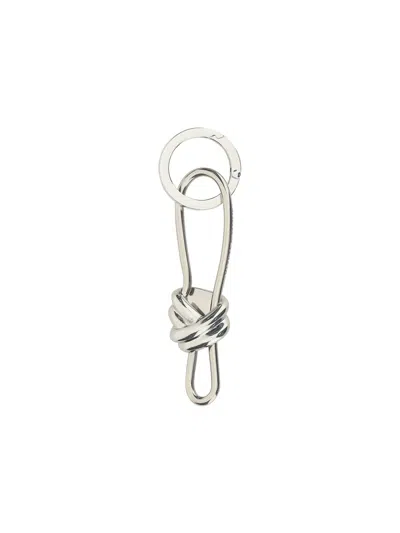 Shop Bottega Veneta Women Key Ring In Silver