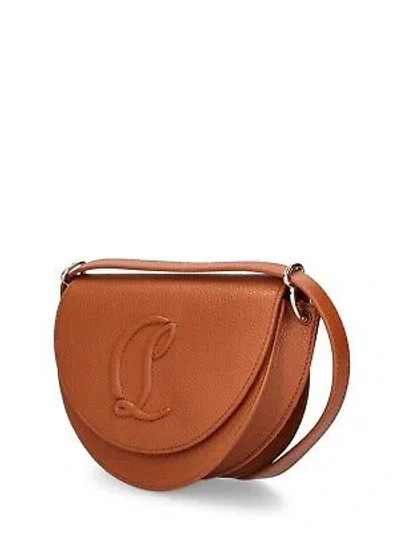 Shop Christian Louboutin Women By My Side Leather Shoulder Bag In Brown