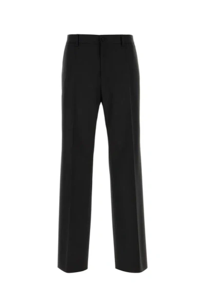 Shop Dolce & Gabbana Man Black Stretch Wool Pant