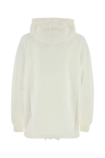 Shop Gucci Woman White Cotton Sweatshirt