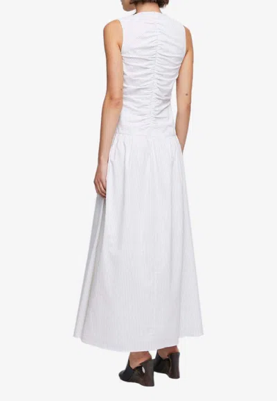 Shop Anna Quan Arabella Striped Maxi Dress In White