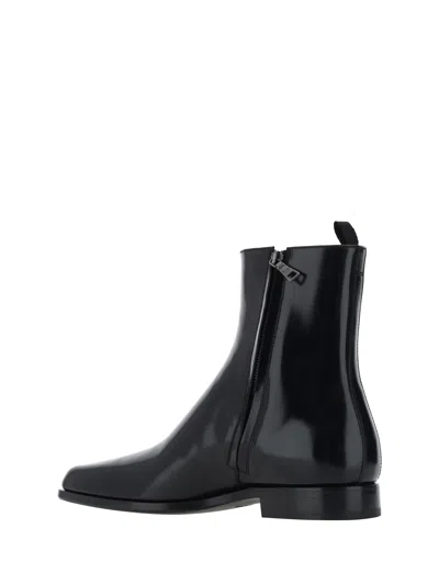 Shop Prada Men Ankle Boots In Black