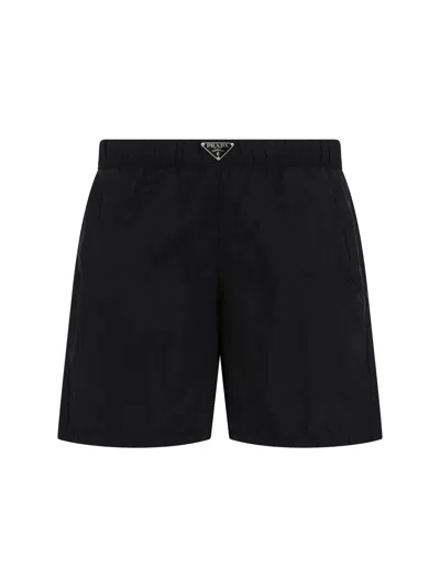 Shop Prada Men Swimshorts In Black