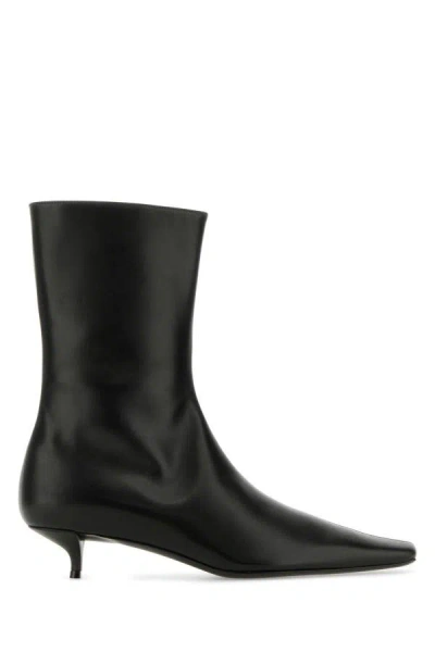 Shop The Row Woman Black Leather Shrimpton Ankle Boots