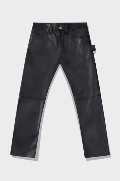 Shop Altu Leather Workwear Pant In Black