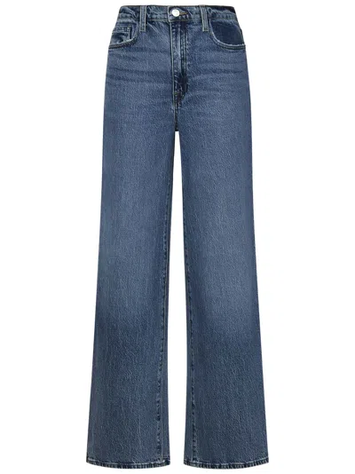 Shop Frame Denim Le Jane Wide Leg Jeans In Blu