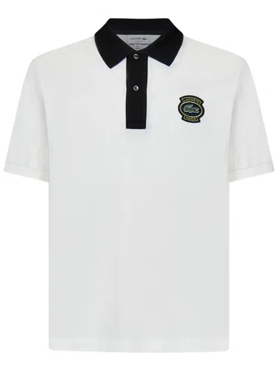 Shop Lacoste Men's Badge  Original L.12.12 Polo Shirt In Bianco