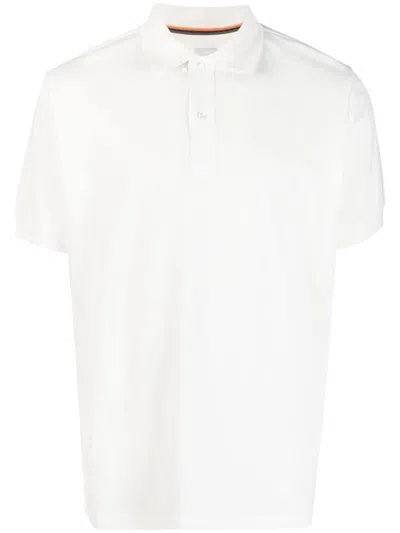 Shop Paul Smith Artist Stripe Cotton Polo Shirt In White