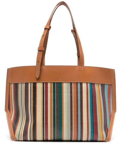 Shop Paul Smith Signature Stripe Tote Bag In Multicolour