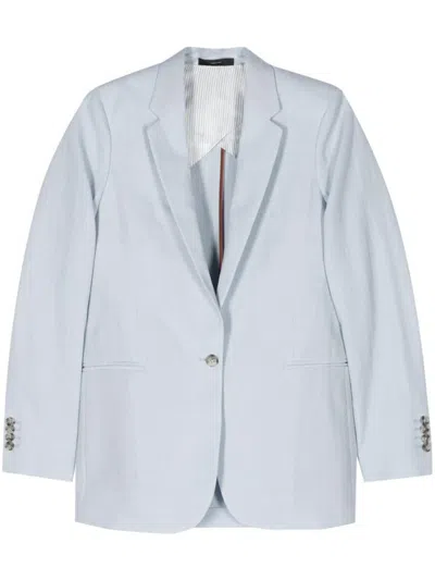 Shop Paul Smith Single-breasted Jacket In Clear Blue