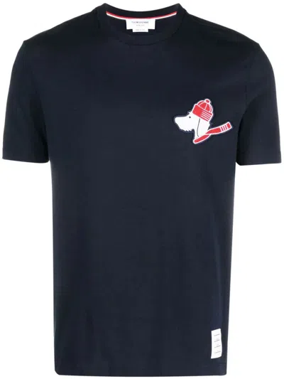Shop Thom Browne Hector Patch T-shirt Clothing In Blue