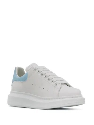 Shop Alexander Mcqueen Oversized Leather Sneakers In Clear Blue