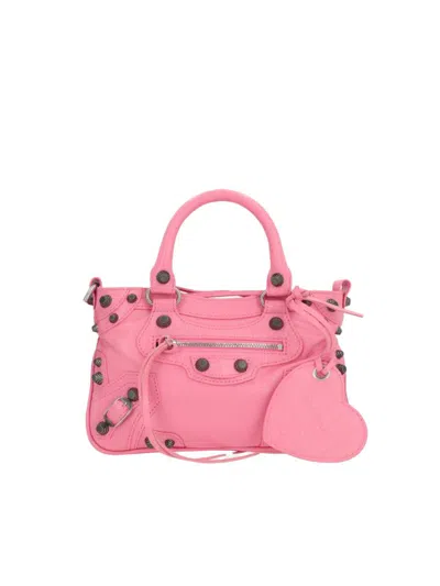 Shop Balenciaga Tote Neo Cagole Media Bags In Pink & Purple