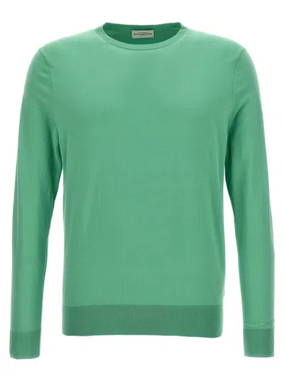 Shop Ballantyne Cotton Sweater In Green