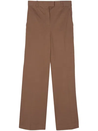 Shop Circolo 1901 Pique Trousers In Brown