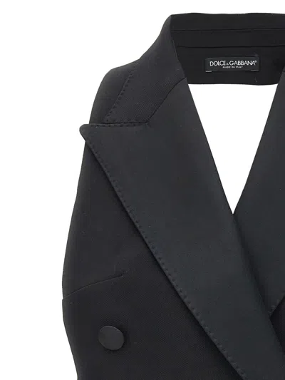Shop Dolce & Gabbana Double-breasted Vest In Black