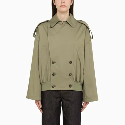 Shop Loewe | Military Green Cotton Balloon Jacket In Brown