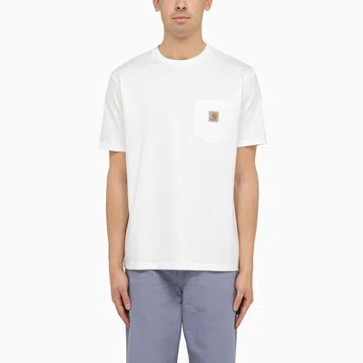 Shop Carhartt Wip | White S/s Pocket T-shirt
