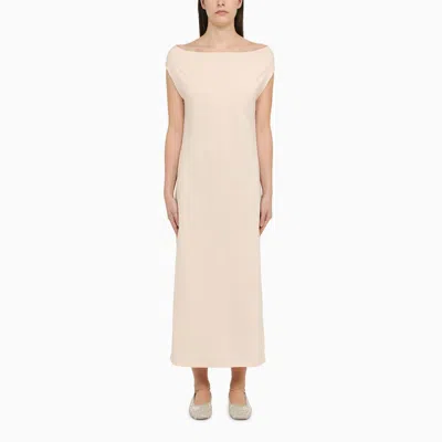 Shop Loulou Studio Martial Midi Dress In Light Pink Cotton