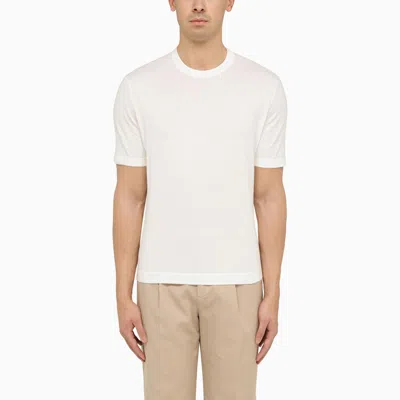 Shop Loro Piana Classic White Cotton T-shirt