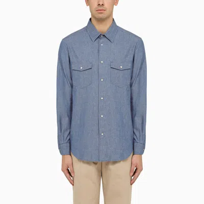 Shop Loro Piana | Light Blue Cotton Shirt